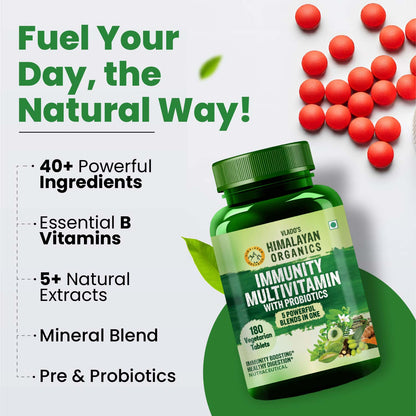 Vlado's Himalayan Organics Immunity Multivitamin with Probiotics - 180 Tablets