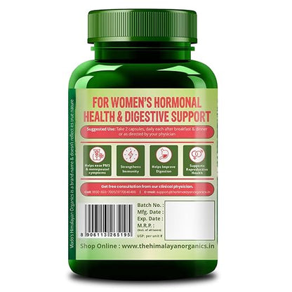 Vlado's Himalayan Organics Shatavari Extract 600 mg – Organic Supplement for Women – 60 Veg Capsules