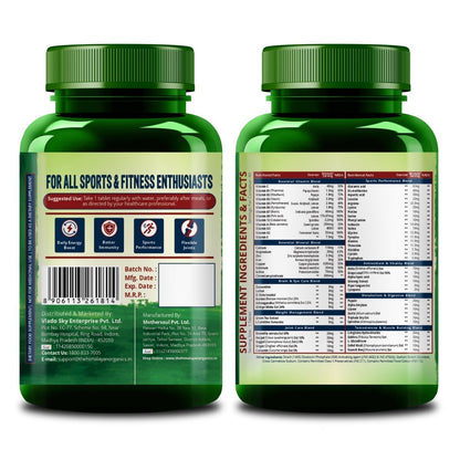 Vlado's Himalayan Organics Multivitamin Sports with 60+ Nutrients & 13 Blends | With Probiotics, Vitamins & Minerals | 60 Veg Tablets