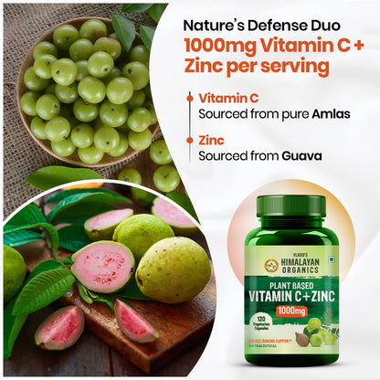 Vlado's Himalayan Organics Plant Based Vitamin C with Zinc - 120 Veg Capsules