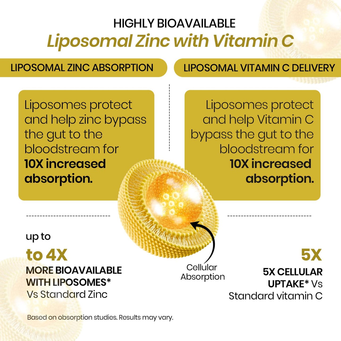 Vlado’s Himalayan Organics Liposomal Zinc with Vitamin C for Daily Nutrition – 120 Veg Capsules