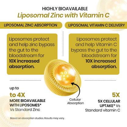 Vlado’s Himalayan Organics Liposomal Zinc with Vitamin C for Daily Nutrition – 120 Veg Capsules