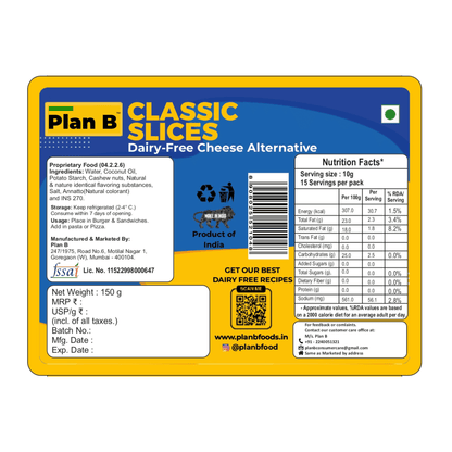 Plan B Classic Cheezy Slices 150 g