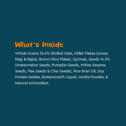 Nourish You No Added Sugar Quinoa Super Muesli with Nuts & Seeds | Breakfast Muesli | Quinoa , Ragi , Bajra & Jowar | Almonds , Pumpkin , Watermelon & Flax | High Protein Healthy Breakfast Cereal | No Artificial Sweeteners | No Added Flavours | 400G