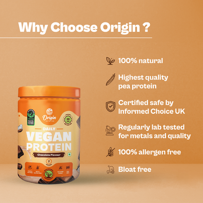 Origin Nutrition Plant Protein Powder Chocolate Flavour With 25g Protein Per Serving,271g