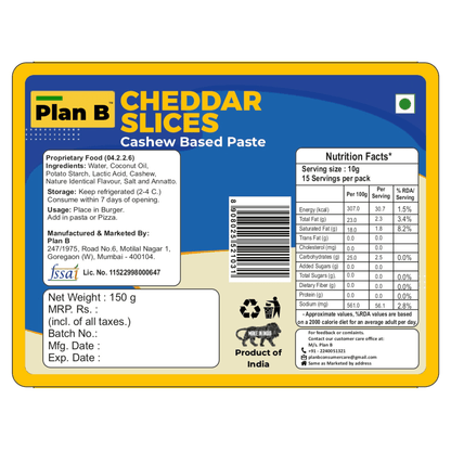 Plan B Cheddar Slices 150 g