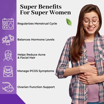 Health Veda Organics Plant Based PCOS Multivitamin with Myo-Inositol, Alpha Lipoic Acid I 60 Veg Tablets I Regularize Menstrual Cycle, Balance Hormonal Levels & Reduces Acne I For Women