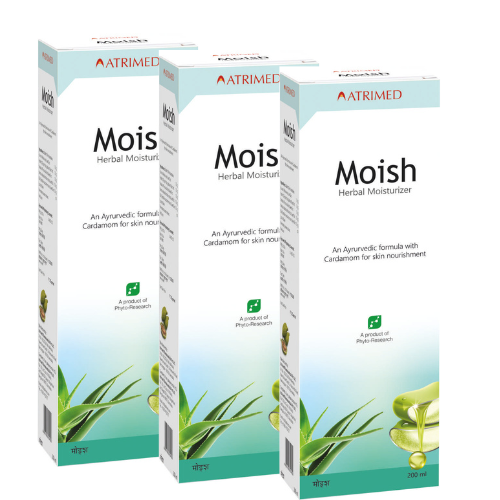 Atrimed Moish Herbal Moisturizer | Pack of 3 | 200ml Each