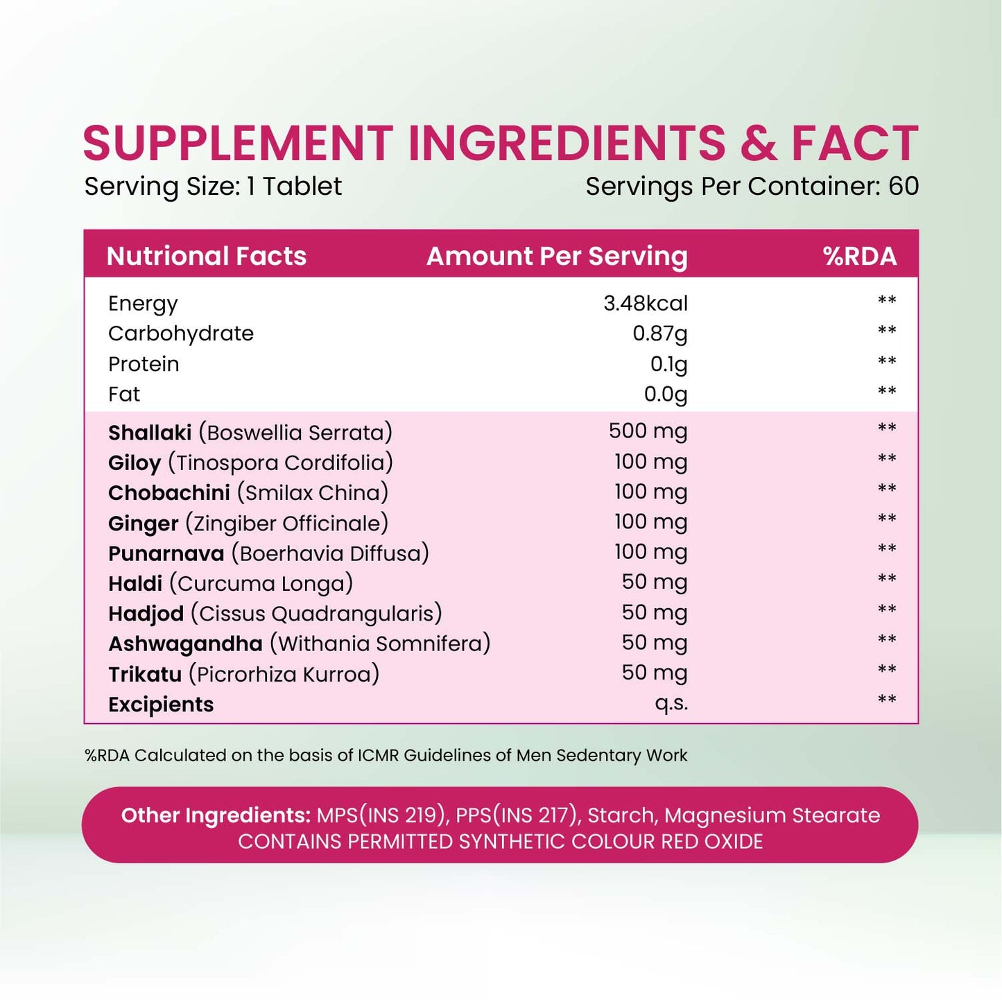 Vlado's Himalayan Organics Plant-Based Joint Support with Boswellia Serrata, Turmeric, Amla, Moringa & 10 Ayurvedic Herbs – 60 Veg Tablets