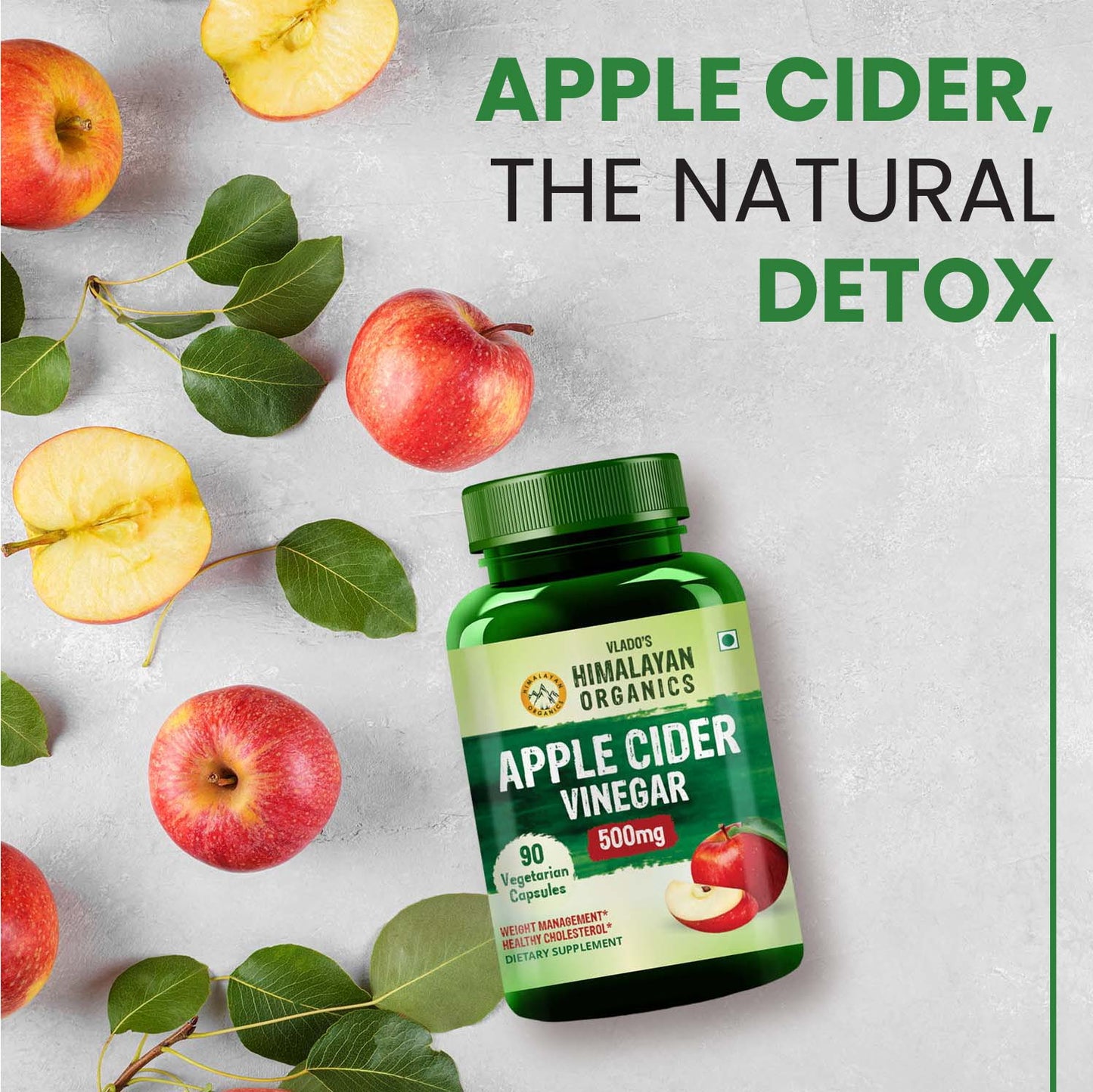Vlado's Himalayan Organics Apple Cider Vinegar Supplement - 90 Veg Capsules