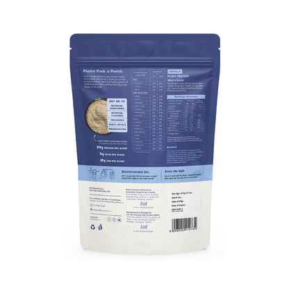 Nourish You 29g Per Serving Vanilla Plant based Protein Powder-500g | Pea, Brown Rice & Mung Bean Blend | Sweetened with Monk Fruit | No Soy, No Artificial Flavours | Superior Muscle Recovery | Gut Friendly