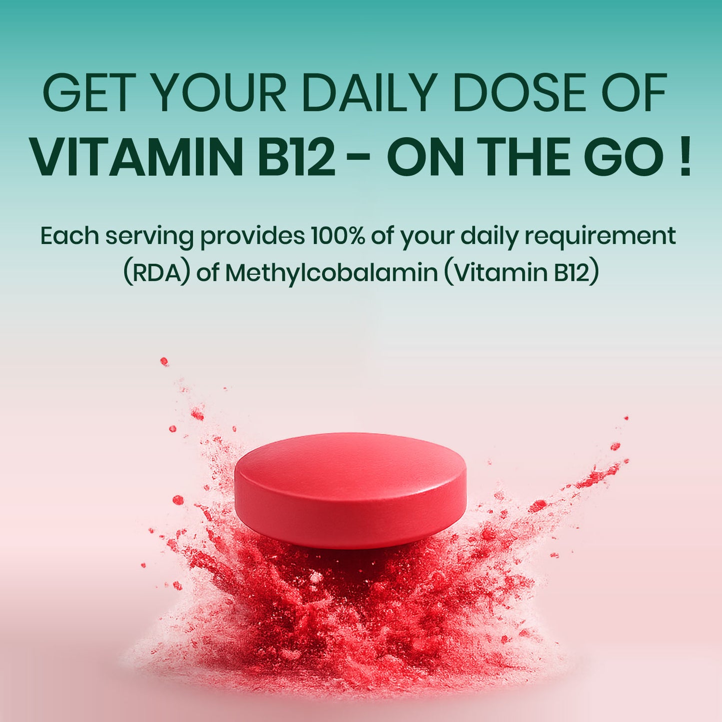 Vlado's Himalayan Organics Methylcobalamin Vitamin B12 1500 mcg | Dietary Supplement for Men & Women | 10 Tablets (1 Strip)