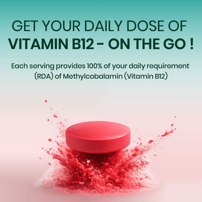 Vlado's Himalayan Organics Methylcobalamin Vitamin B12 1500 mcg | Dietary Supplement for Men & Women | 10 Tablets (1 Strip)