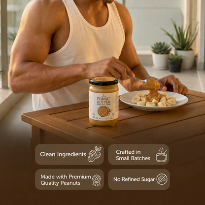 Sugar Free Plain Peanut Butter 500g – Creamy - Unsweetened - 100% Peanuts