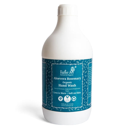 Rustic Art Aloe Vera Rosemary Organic Hand Wash (1100 ml)