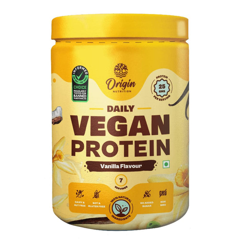 Origin Nutrition Plant Protein Powder Vanilla Flavour with 25g Protein Per Serving , 274g