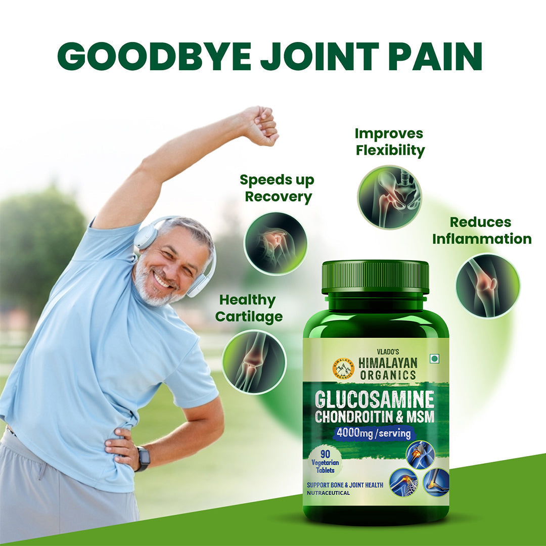 Vlado's Himalayan Organics Glucosamine Chondroitin MSM with Boswellia | 90 Tablets