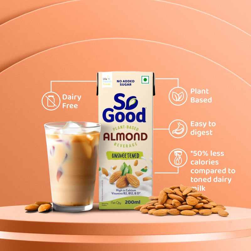 So Good Almond Fresh, Natural Unsweetened Beverage, 200 ml