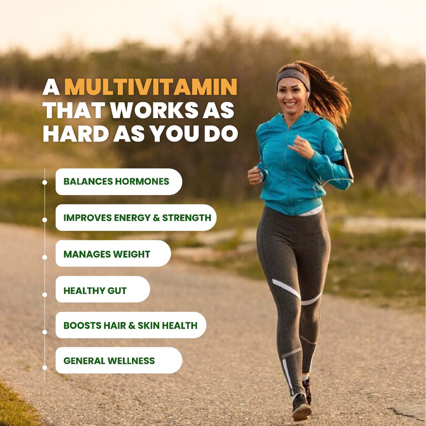 Vlado's Himalayan Organics Multivitamin with Probiotics for Women | 60 Veg Tablet