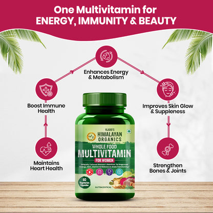 Vlado's Himalayan Organics Whole Food Multivitamin for Women || 60 Veg Capsules