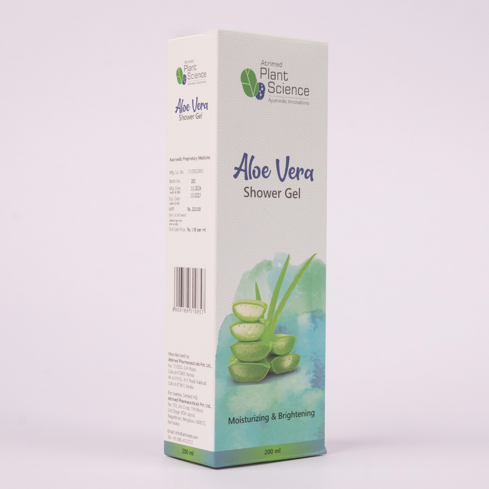 Atrimed Plant Science Aloe Vera Shower Gel | Moisturizing & Brightening | 200ml
