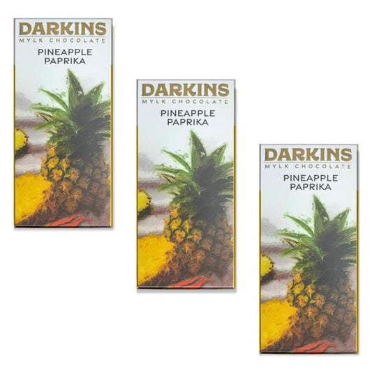 Darkins Vegan Mylk Pineapple Paprika Chocolate | Unrefined Cane Sugar | 50 Gm Each Pack Of 3