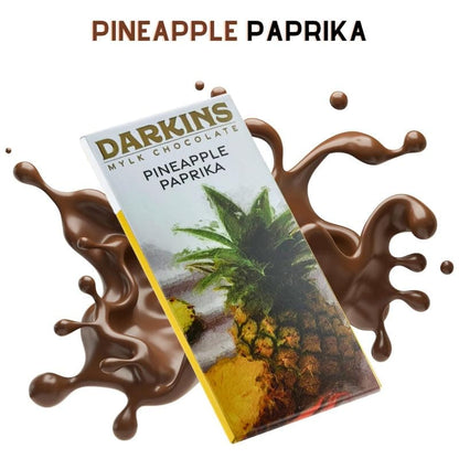 Darkins Vegan Mylk Pineapple Paprika Chocolate | Unrefined Cane Sugar | 50 Gm Each Pack Of 3