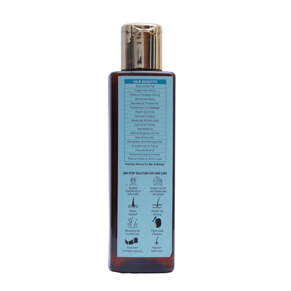 INDUS HEMP MIRACLE HEMP HAIR OIL WITH TEA TREE OIL AND EUCALYPTUS OIL, 200ML
