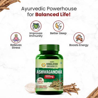 Vlado's Himalayan Organics Ashwagandha 1000mg/Serve  - 120 Capsules