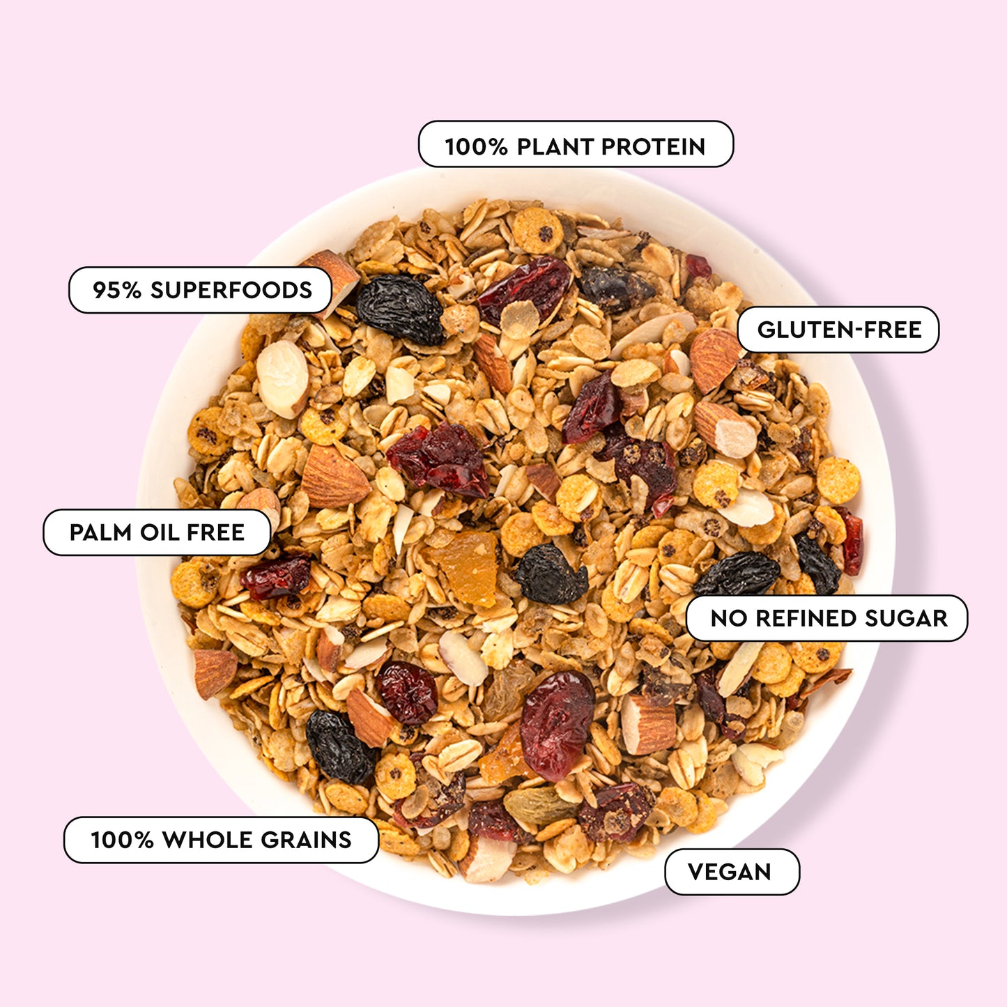 Nourish You Super Muesli Fruit & Nut 400g | Whole Grain Breakfast Cereal with Rolled Oats, Quinoa, Bajra, Jowar, Ragi & Brown Rice | Sweetened with Natural Kakvi | High Fiber & Protein | Gluten-Free Healthy Breakfast