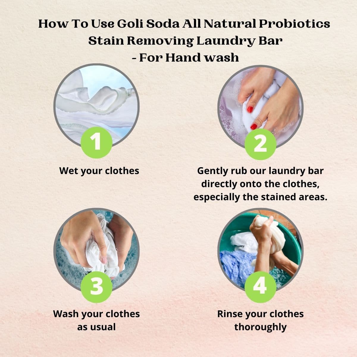 Goli Soda All Natural Probiotics Stain Removing Laundry Bar (Pack Of 1)
