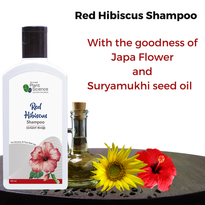 Atrimed Plant Science Red Hibiscus Shampoo | For Bouncy & Frizz Free Hair 100ml (Pack of 2)