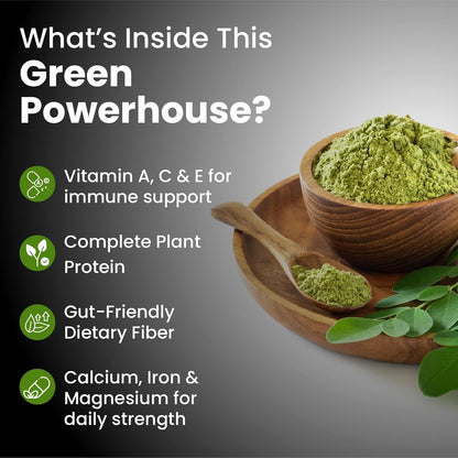 Vlado’s Himalayan Organics Moringa Powder | 100% Organic & Pure Superfood | 200g