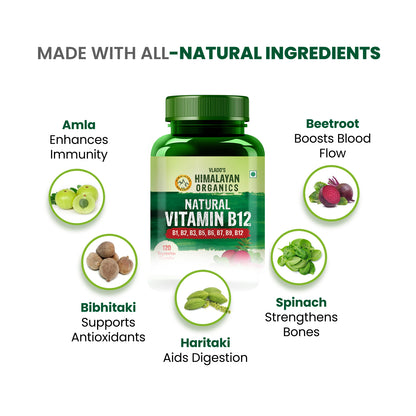 Vlado's Himalayan Organics Natural Vitamin B12 - 120 Veg Capsules