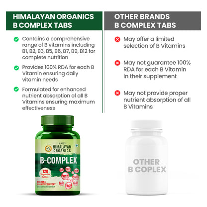 Vlado's Himalayan Organics B- Complex Supplement 120 Veg Tablets