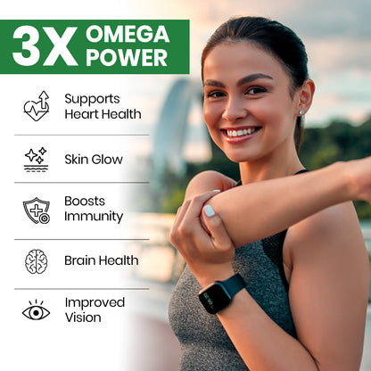 Vlado's Himalayan Organics Omega 3 6 9-2000mg/Serving I Vegetarian Omega 3  Men & Women- 90 Capsules