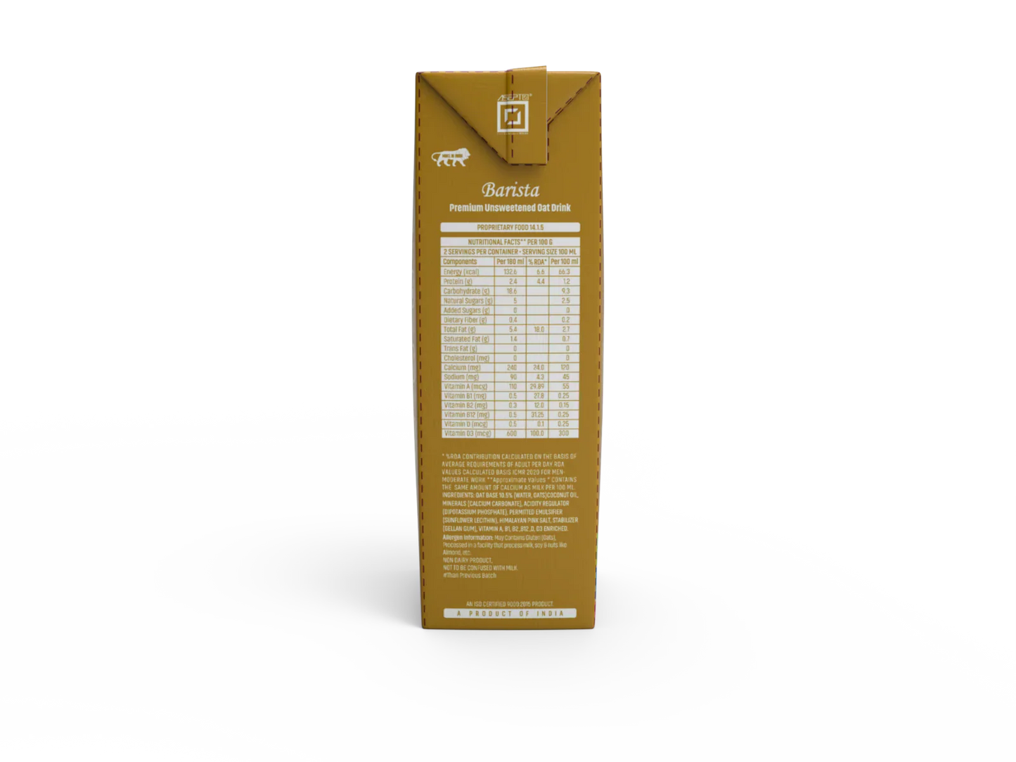 OATEY Premium Barista Oat Milk  Plant-Based Vegan Milk 200ml
