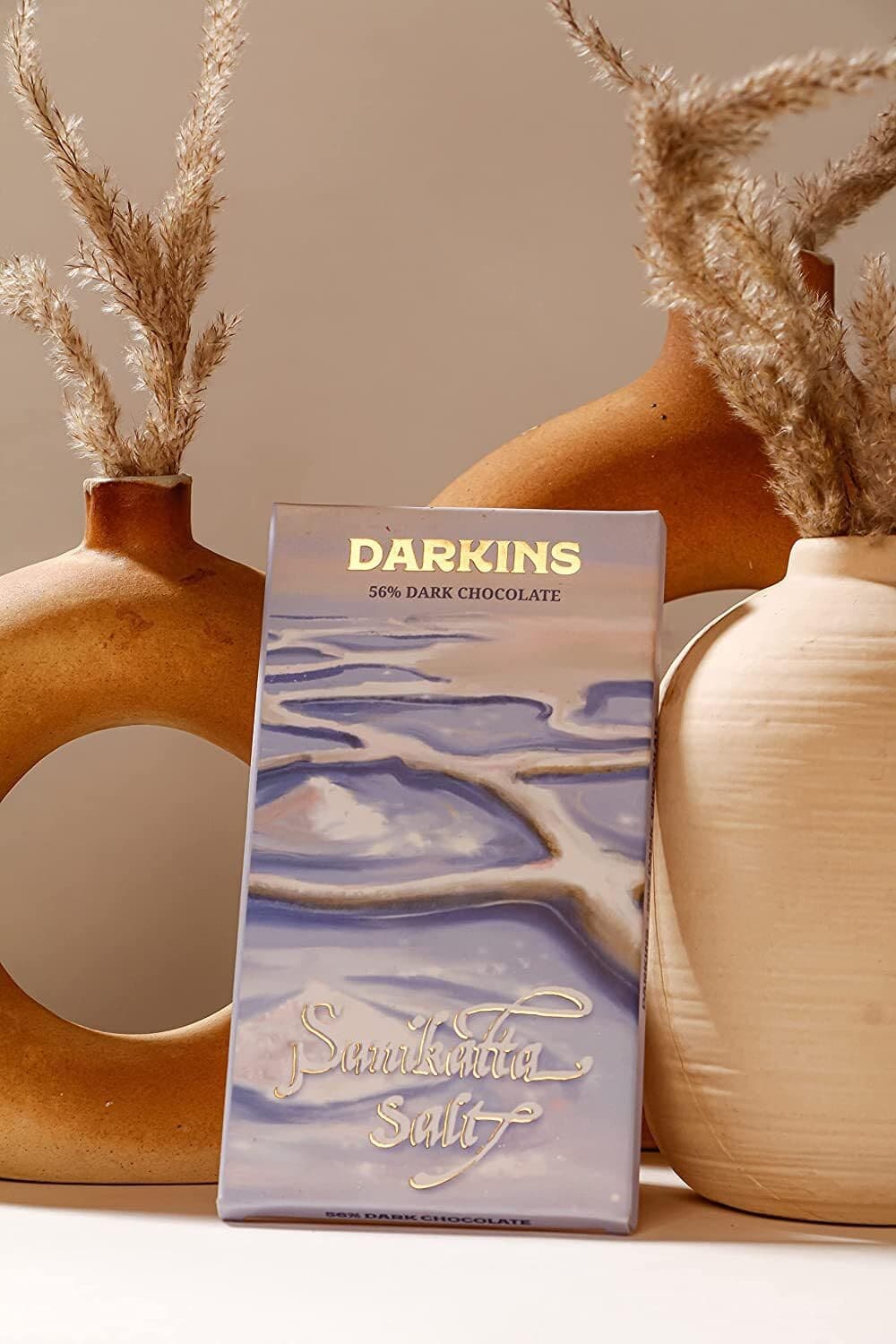 Darkins Dark Chocolate | 56% Artisanal Dark Chocolate With Sanikatta Salt| 65gm Each Pack of 2