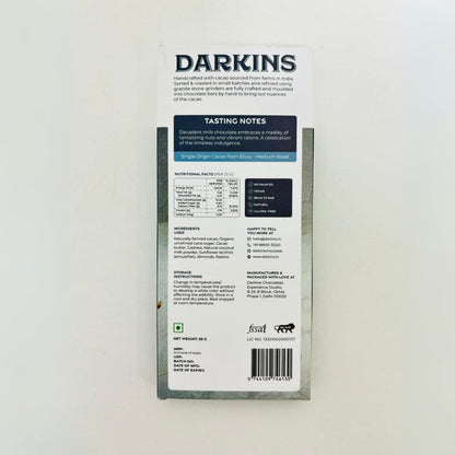 Darkins Vegan Mylk Fruit & Nuts Chocolate | Unrefined Cane Sugar | 50 Gm Each Pack Of 3