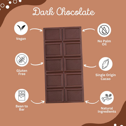 DARKINS Dark Chocolates | 70% Dark Chocolate With Blueberries | 80% Dark Chocolate Single Origin | Pack Of 2