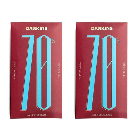 DARKINS Dark Chocolate 70% Dark Chocolate Bar Combo | Single Origin Dark Chocolate | 65g Each Pack of 2