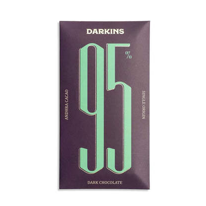 DARKINS 95% Dark Chocolate Single Origin | 95% Dark Andhra Cacao | 65 GM Each Pack of 2