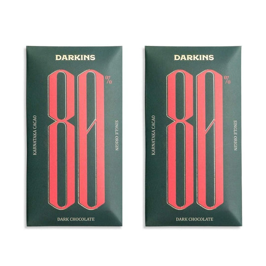 Darkins Dark Chocolate | 80% Dark Chocolate Single Origin | 65 Gm Each Pack of 2
