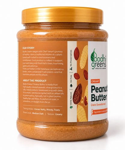 Bodhi Greens Creamy Peanut Butter | Date Sweetened | 1kg