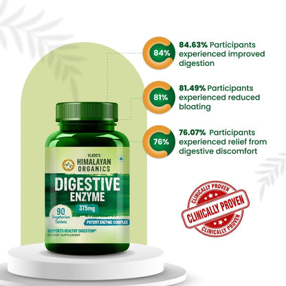 Vlado's Himalayan Organics Digestive Enzyme for Healthy Digestion- 90 Veg Tablets
