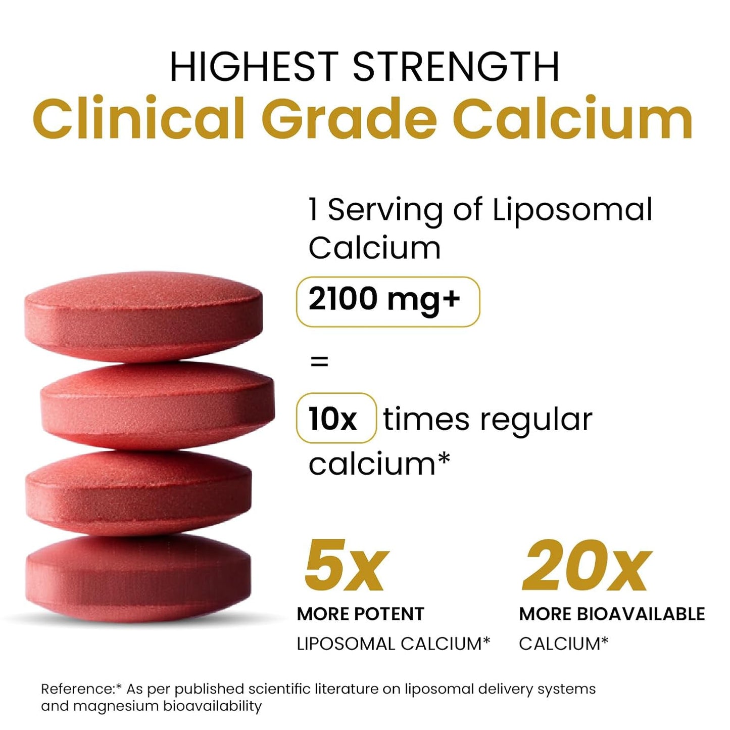 Vlado’s Himalayan Organics Liposomal Calcium 2100 mg with Vitamin D3, K2 (MK-7) & Vitamin B12 – 60 Veg Tablets | For Men & Women