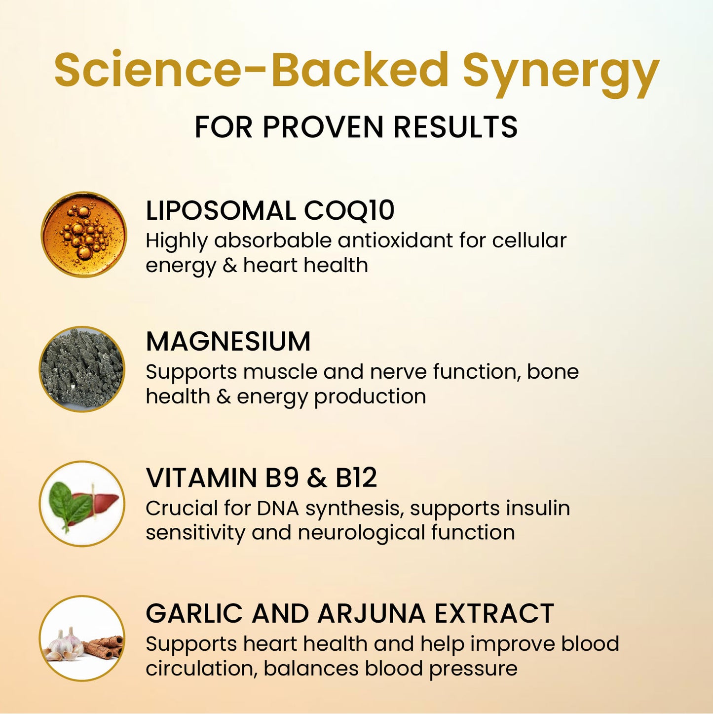 Vlado's Himalayan Organics Liposomal Coenzyme Q10 300mg+ with Magnesium, Vitamin B9 & B12, D-Chiro-Inositol, Garlic, Arjuna & Methyl Folate | High Absorption CoQ10 Ubiquinol Formula – 30 Capsules