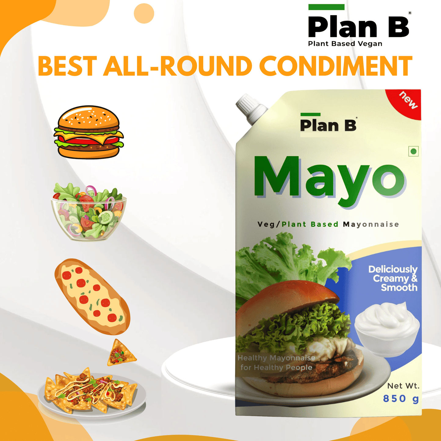 Plan B Mayonnaise 850g (Dairy Free, Extra Creamy & Delicious)