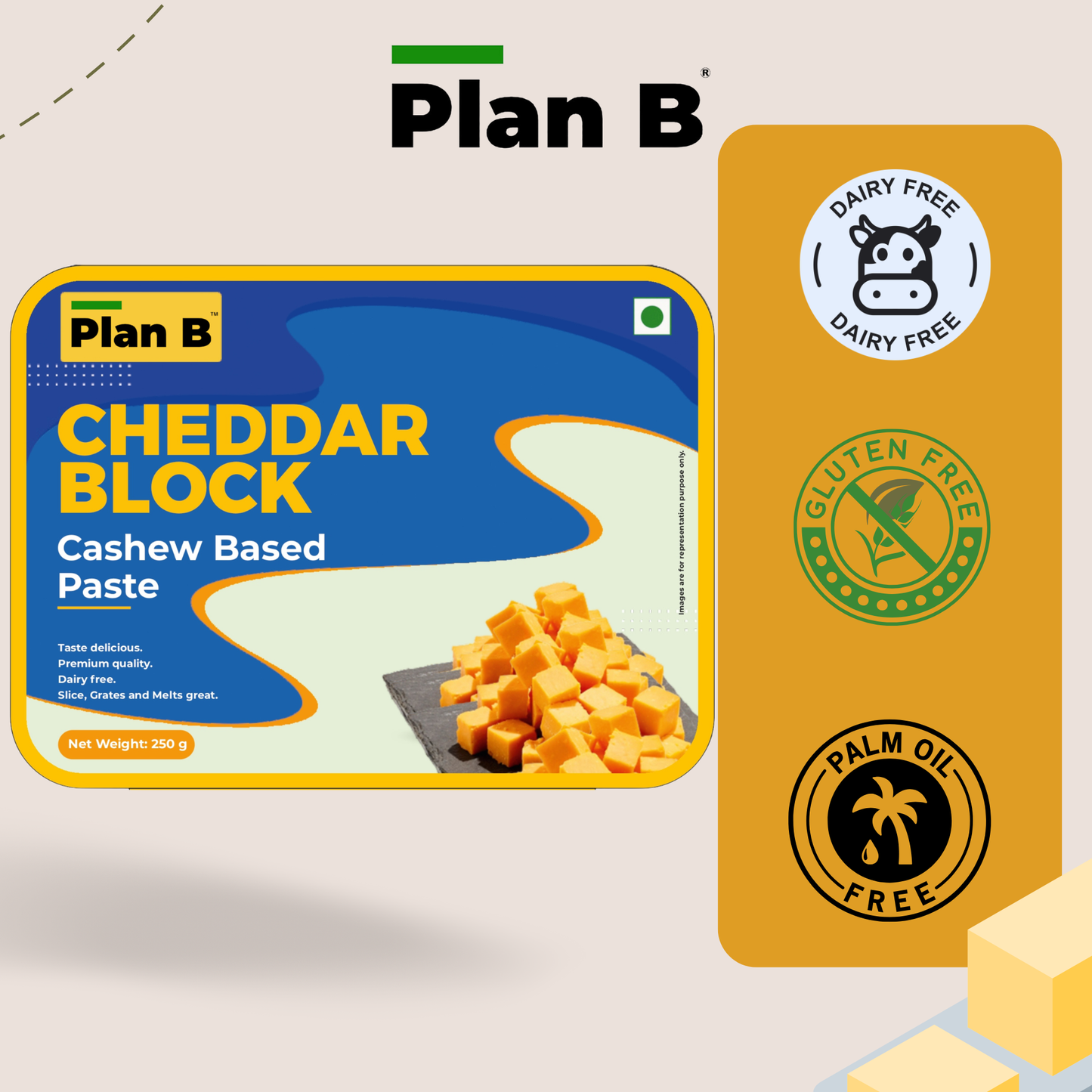 Plan B Cheddar Block 250 g