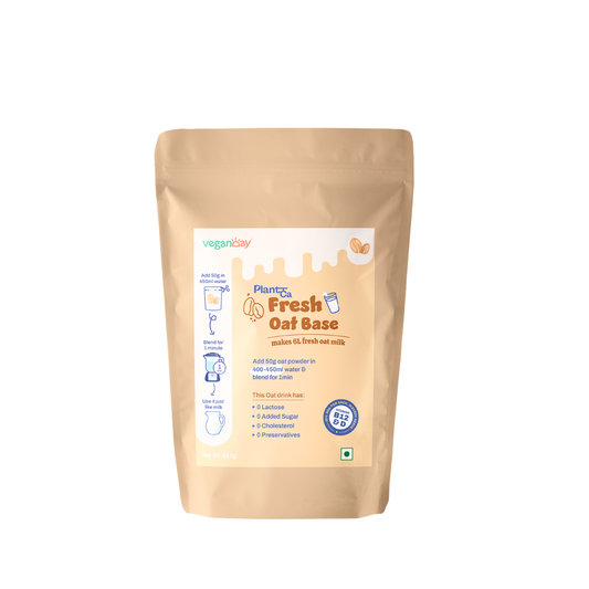 VeganDay Oat Base (makes 6L Oat Milk) | Fresh, Unsweetened & Plant-Based (PlantCa) | Just add water & blend | Dairy-free, Lactose-free | Zero added sugar, Zero Cholesterol, Zero Preservatives (6L Pack)